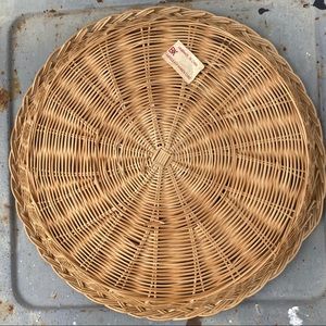 Vintage Accents - Vintage Flat Wicker Basket Vintage Accents - Vintage Flat Wicker Basket
